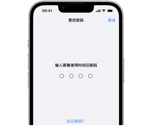 舞钢iPhone屏幕维修分享iPhone屏幕使用时间密码忘记了怎么办 