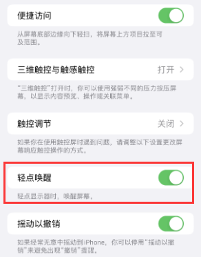 舞钢苹果授权维修站分享iPhone轻点无法唤醒怎么办