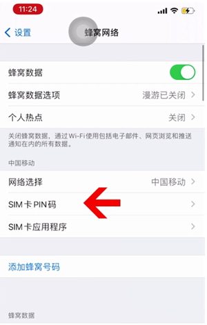 舞钢苹果14维修网分享如何给iPhone14的SIM卡设置密码 