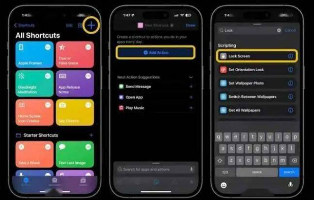 舞钢苹果14锁屏维修店分享iPhone14升级iOS16.4后如何创建锁屏快捷方式 